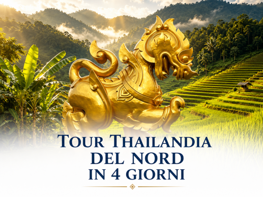 Tour della Thailandia del nord di 4 giorni tra Chiang Mai, Chiang Rai, templi e paesaggi naturali