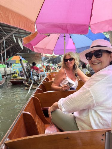 Floating market tour near Bangkok with local vendors and traditional boats