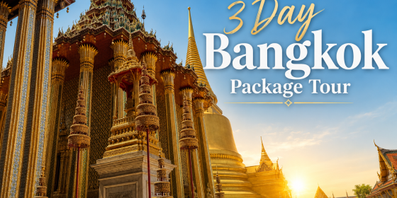 3 Day Bangkok Package Tour – Grand Palace in Bangkok with golden temple and traditional Thai architecture